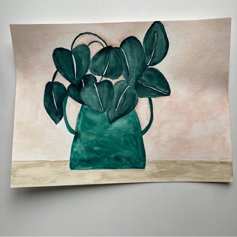 Watercolor Plant Painting